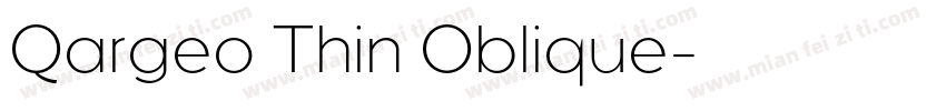 Qargeo Thin Oblique字体转换